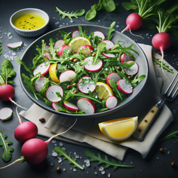 Radieschen-Rucola-Salat mit Zitronenvinaigrette