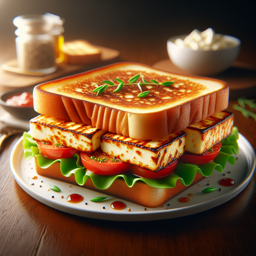 Gebratenes Halloumi-Sandwich