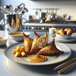 Lamm-Samosas mit Mangochutney