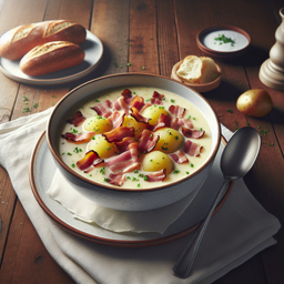 Kartoffelsuppe mit Speck