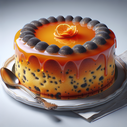 Mohnkuchen mit Orangenglasur