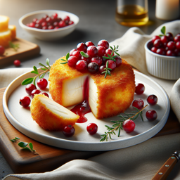 Gebackener Camembert mit Preiselbeeren