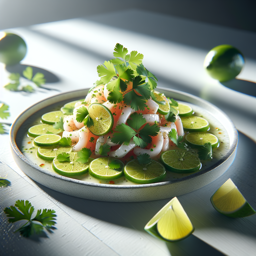 Ceviche mit Limette und Koriander