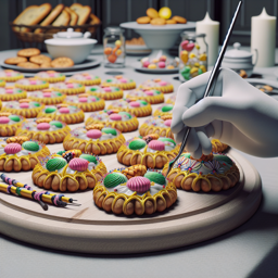 Osterplätzchen mit buntem Zuckerguss