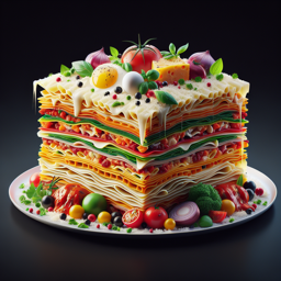 Bunte Schicht-Lasagne