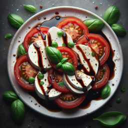 Tomaten-Mozzarella-Salat mit Balsamico-Dressing