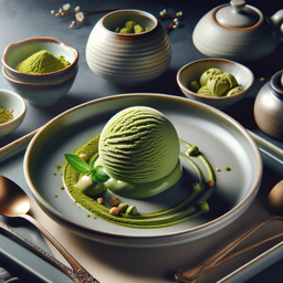 Matcha-Grüntee-Eiscreme