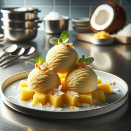 Ananas-Kokos-Sorbet