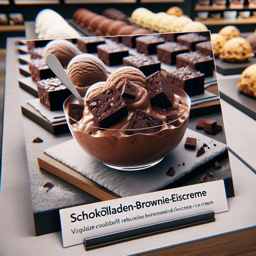 Schokoladen-Brownie-Eiscreme