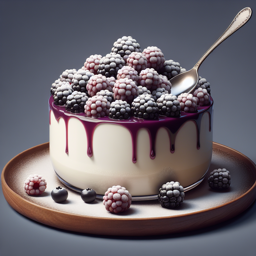 Brombeer-Quark-Dessert