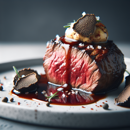 Rinderfilet mit Rotweinreduktion und Trüffelbutter