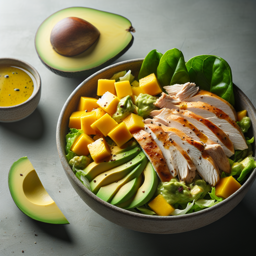 Hühnchen-Salat mit Avocado und Mango