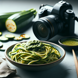 Zucchini-Nudeln mit Pesto