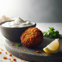 Gebackene Falafel mit Joghurt-Dip