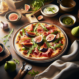 Feigen-Pizza mit Prosciutto und Rucola