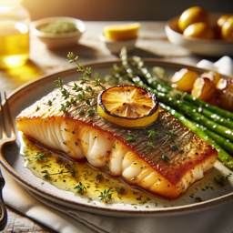 Gebratener Barramundi mit Zitronen-Kräuterbutter