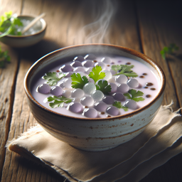 Taro und Tapioka-Suppe