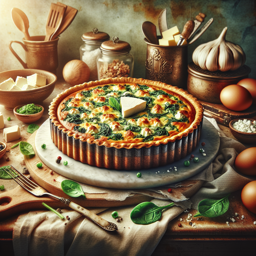 Herzhafte Spinat-Feta-Quiche