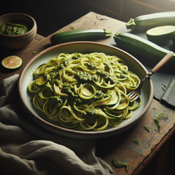 Zucchini-Nudeln mit Pesto