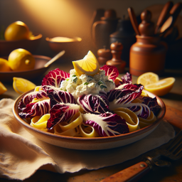 Radicchio-Pasta mit Zitronen-Ricotta