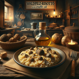 Waldpilz-Risotto mit Trüffelöl