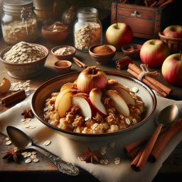 Apfel-Crumble-Auflauf mit Haferflocken und Zimt