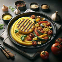 Gegrillte Polenta mit Ratatouille